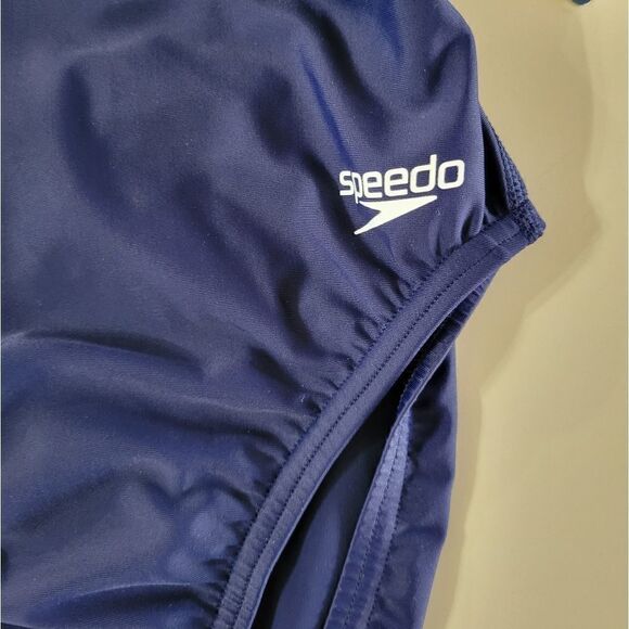 Speedo Women's Performance Navy Moderate Ultraback -PowerFLEX One Piece Swimsuit - Picture 5 of 8